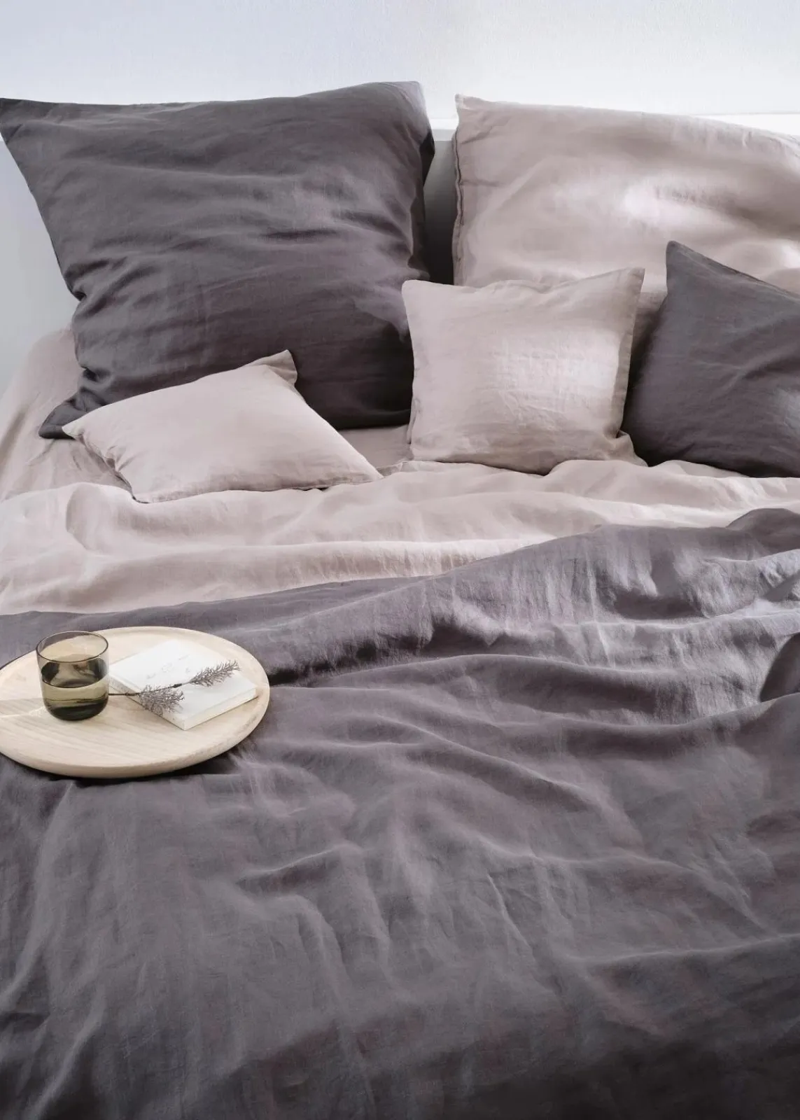 bonprix Bettwäsche|Hochwertige Leinen Bettwäsche anthrazit