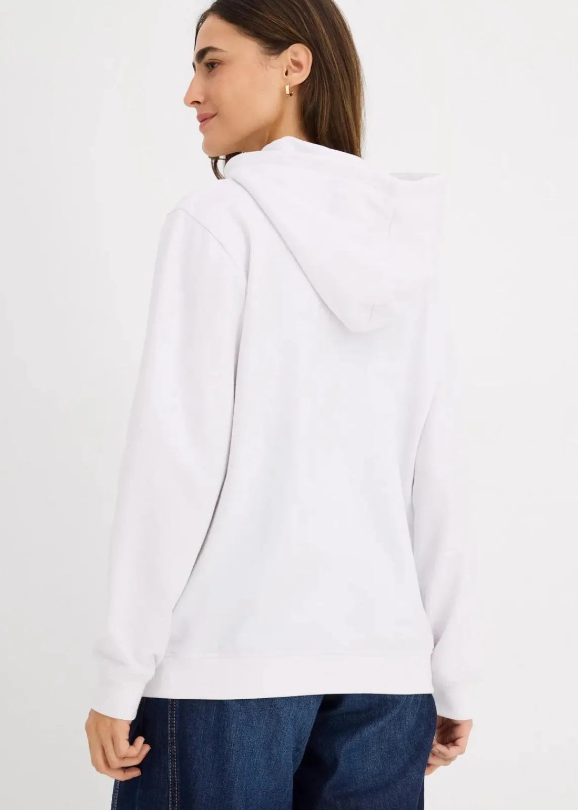 bonprix Sweat|Basics|Hoodie weiß