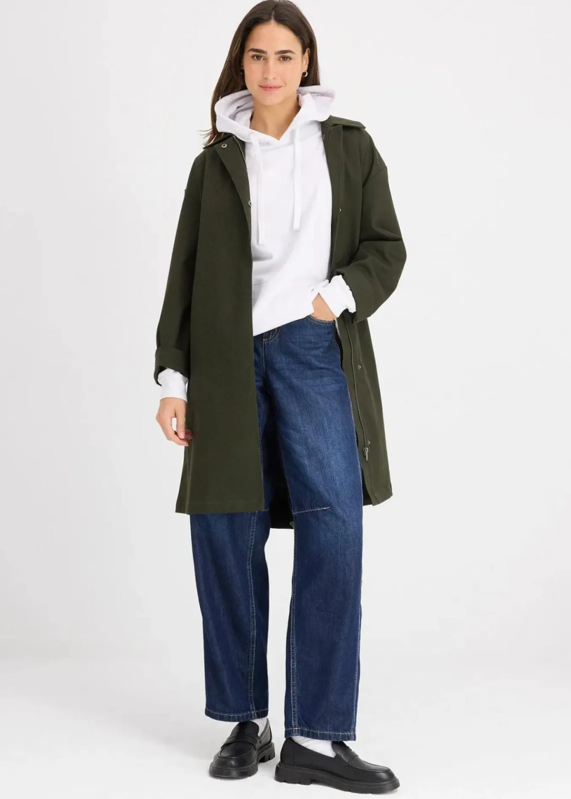 bonprix Sweat|Basics|Hoodie weiß