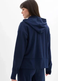 bonprix Bekleidung·Blusen & Tuniken|Sweat|Hoodie aus bequemen Punto di Roma dunkelblau