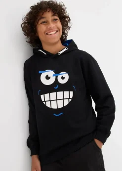 bonprix Jungen 9-16 Jahre·Sweat & Strick|Hoodie aus reiner Baumwolle schwarz
