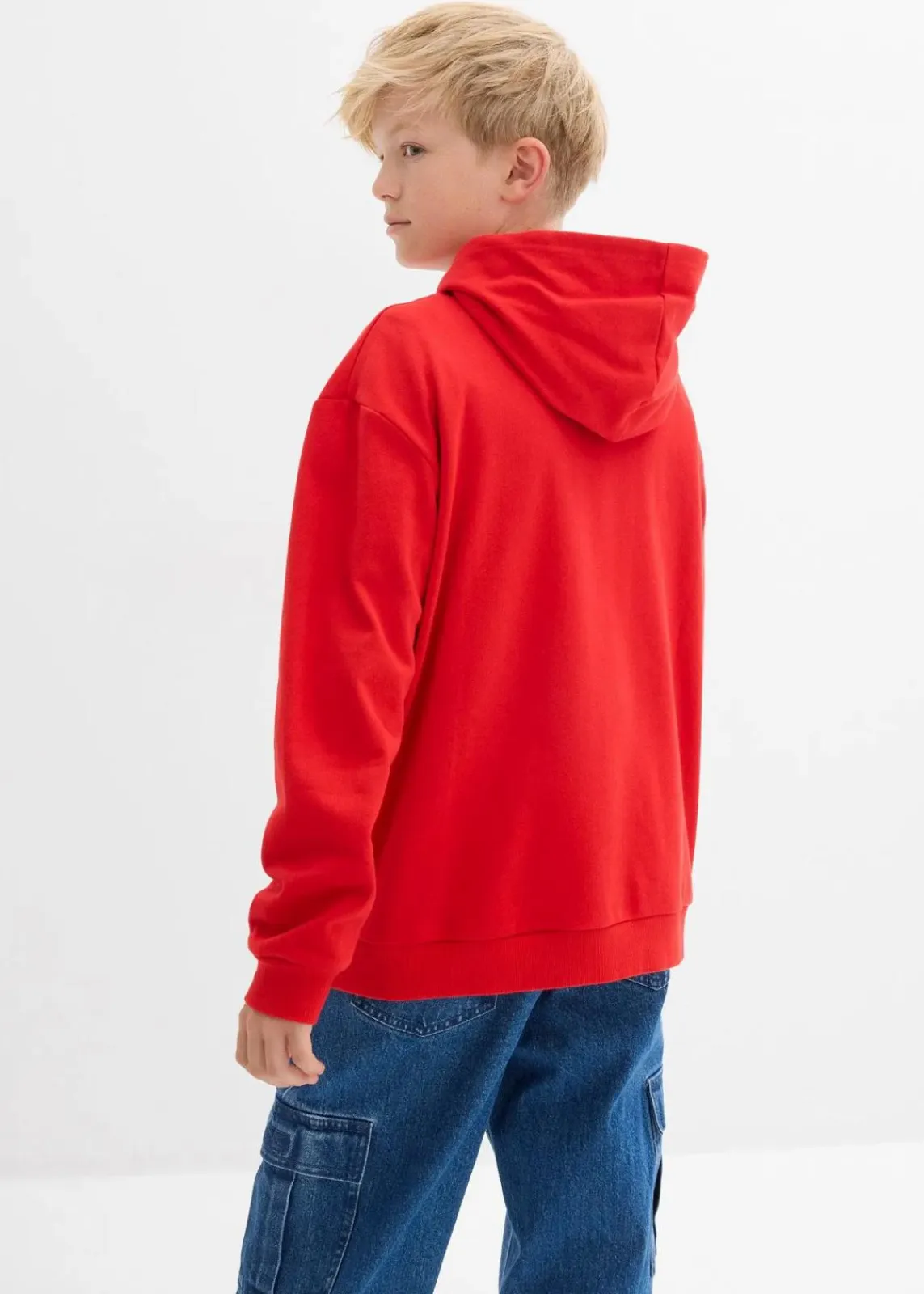 bonprix Jungen 9-16 Jahre·Bademode|Jungen 9-16 Jahre·Sweat & Strick|Hoodie aus reiner Baumwolle erdbeere