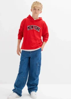 bonprix Jungen 9-16 Jahre·Bademode|Jungen 9-16 Jahre·Sweat & Strick|Hoodie aus reiner Baumwolle erdbeere