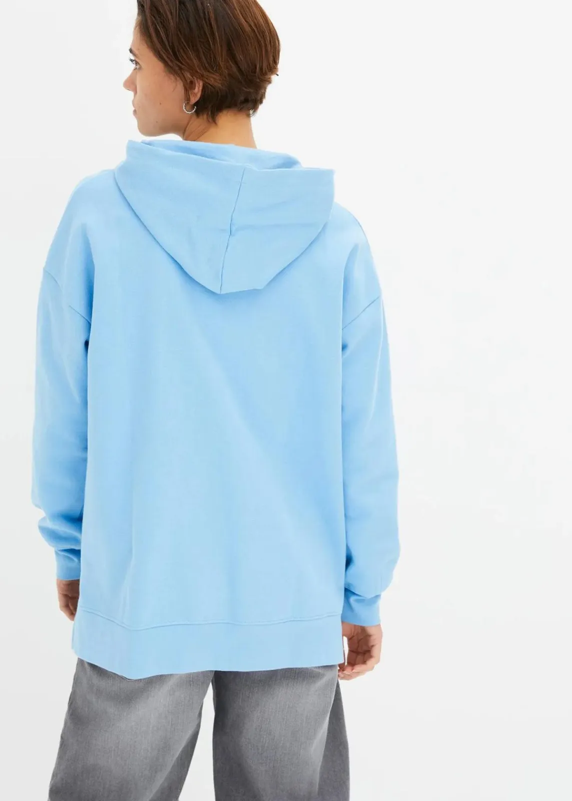 bonprix Bekleidung·Blusen & Tuniken|Sweat|Hoodie aus reiner Baumwolle babyblau