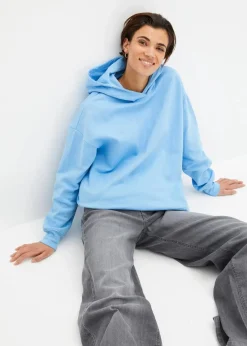 bonprix Bekleidung·Blusen & Tuniken|Sweat|Hoodie aus reiner Baumwolle babyblau