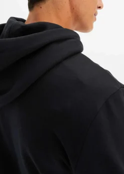 bonprix Sweat|Basics|Hoodie aus reiner Baumwolle schwarz