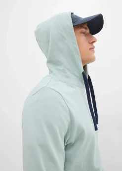 bonprix Sweat|Basics|Hoodie aus reiner Baumwolle graugrün