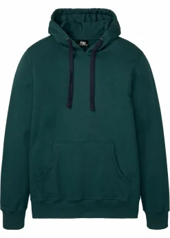 bonprix Große Größen|Basics|Hoodie aus reiner Baumwolle tiefgrün