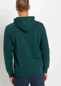 bonprix Große Größen|Basics|Hoodie aus reiner Baumwolle tiefgrün