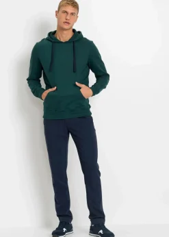 bonprix Große Größen|Basics|Hoodie aus reiner Baumwolle tiefgrün
