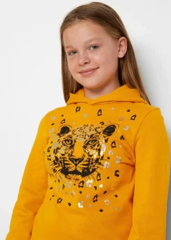 bonprix Mädchen 9-16 Jahre·Sweat & Strick|Mädchen 2-8 Jahre·Nachhaltigere Materialien|Hoodie aus reiner Bio-Baumwolle honig