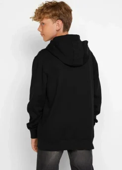 bonprix Jungen 9-16 Jahre·Sweat & Strick|Jungen 2-8 Jahre·Nachhaltigere Materialien|Hoodie aus reiner Bio-Baumwolle schwarz bedruckt