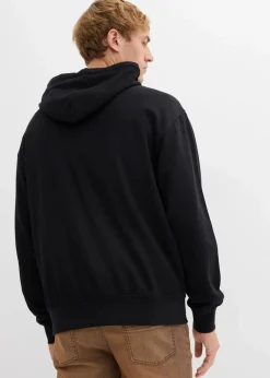bonprix Große Größen|Basics|Hoodie aus reiner Bio-Baumwolle, Loose Fit schwarz