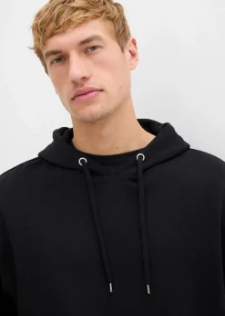 bonprix Große Größen|Basics|Hoodie aus reiner Bio-Baumwolle, Loose Fit schwarz