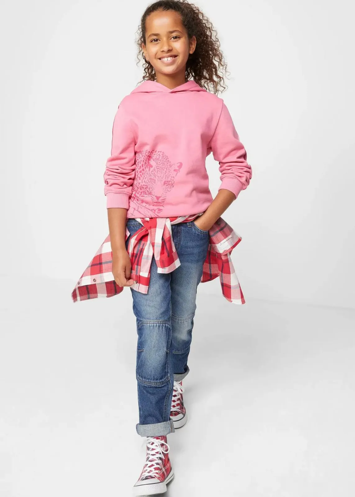 bonprix Mädchen 9-16 Jahre·Sweat & Strick|Mädchen 2-8 Jahre·Nachhaltigere Materialien|Hoodie aus reiner Bio-Baumwolle mattpink