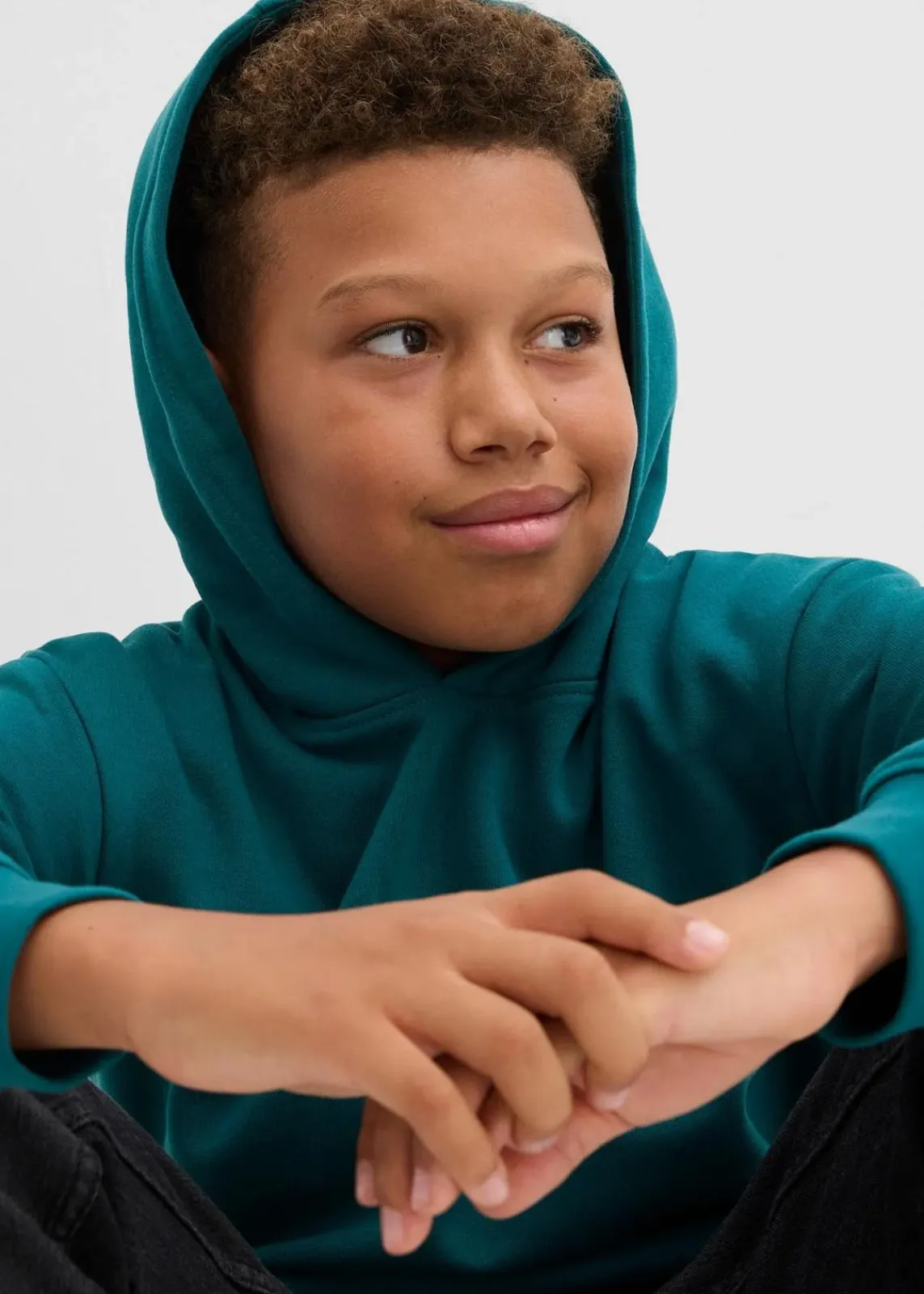 bonprix Jungen 2-8 Jahre·Nachhaltigere Materialien|Jungen 9-16 Jahre·Sweat & Strick|Hoodie aus weichem Baumwoll-Mix petrol