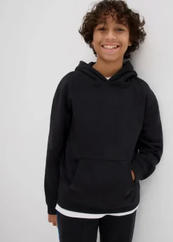 bonprix Jungen 9-16 Jahre·Bademode|Jungen 9-16 Jahre·Sweat & Strick|Hoodie aus weichem Baumwoll-Mix schwarz