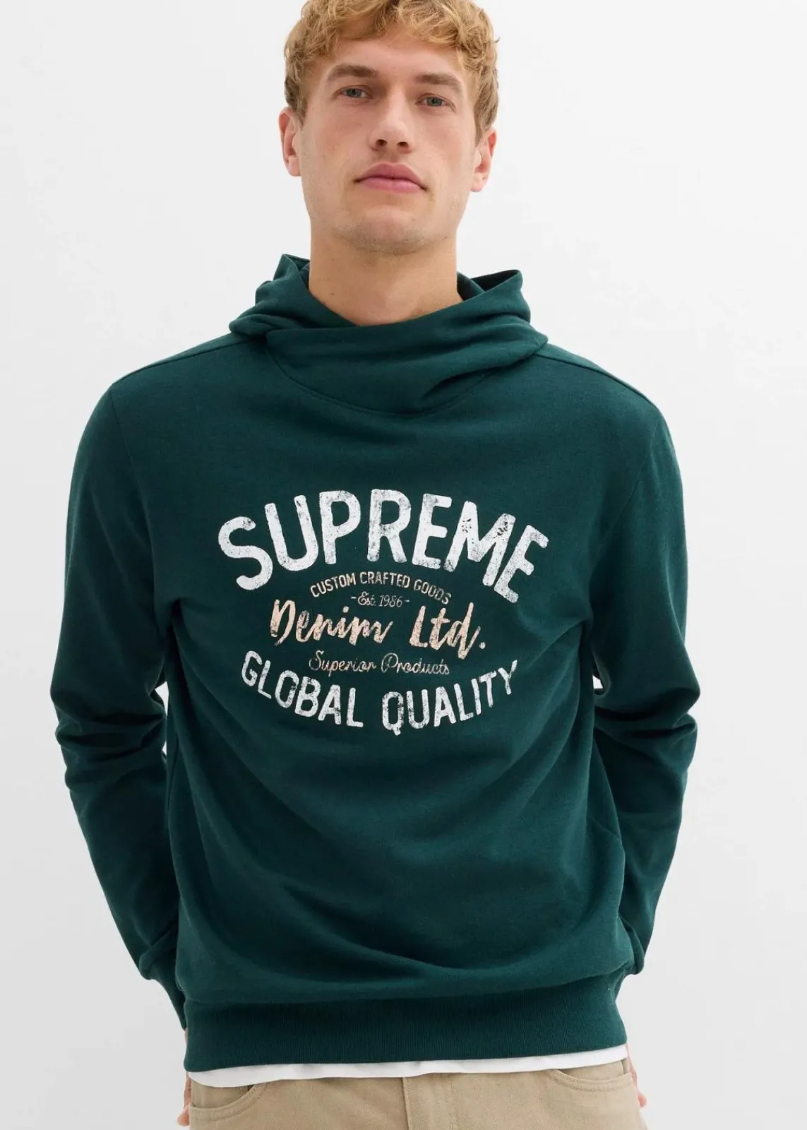 Hoodie aus weichem Baumwoll-Mix|bonprix Discount