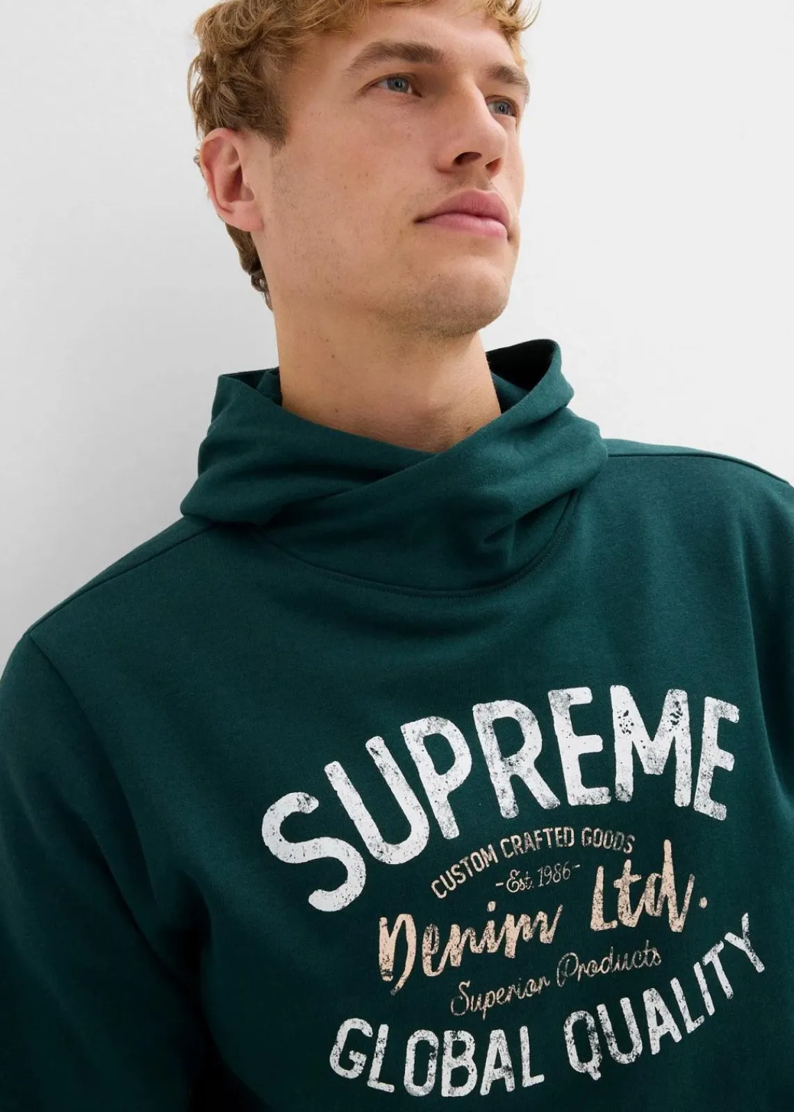 Hoodie aus weichem Baumwoll-Mix|bonprix Discount