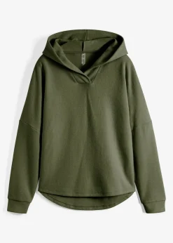 bonprix Sweat|Hoodie in Regular Fit dunkelkhaki
