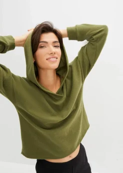 bonprix Sweat|Hoodie in Regular Fit dunkelkhaki