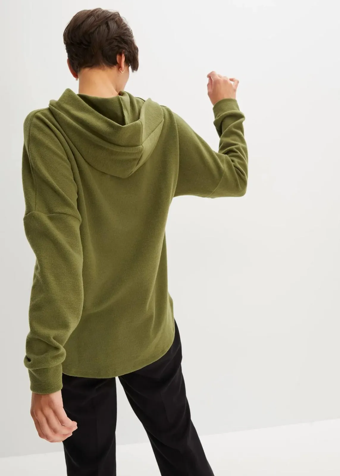 bonprix Sweat|Hoodie in Regular Fit dunkelkhaki