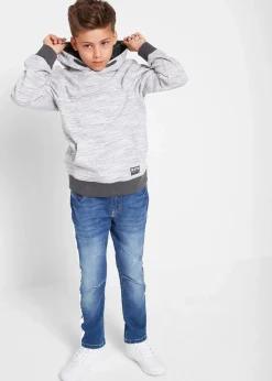 bonprix Jungen 9-16 Jahre·Sweat & Strick|Jungen 9-16 Jahre·Bademode|Hoodie in weichem Baumwoll-Mix grau meliert