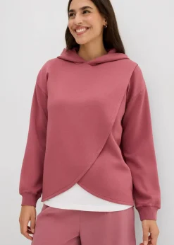 bonprix Bekleidung·Blusen & Tuniken|Sweat|Hoodie mit Kapuze aus softem Viskose-Mix softbeere