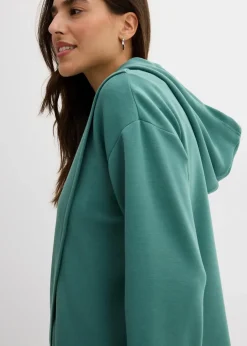 bonprix Sweat|Bekleidung·Blusen & Tuniken|Hoodie mit Kapuze aus softem Viskose-Mix graugrün