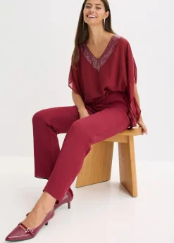 bonprix Bekleidung·Kleider|Festliche Mode|Hose rubinrot