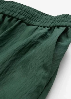 bonprix Hosen|Zweiteiler & Sets|Hose aus aus strukturiertem Crinkle-Viskose-Mix schattengrün