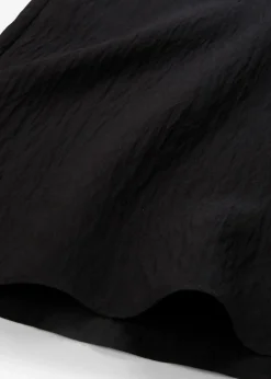 bonprix Zweiteiler & Sets|Hosen|Hose aus aus strukturiertem Crinkle-Viskose-Mix schwarz