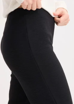 bonprix Bekleidung·Kleider|Hosen|Hose aus Crinkle Jersey schwarz