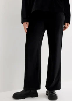 bonprix Bekleidung·Blusen & Tuniken|Bekleidung·Kleider|Hose aus Jerseycord schwarz