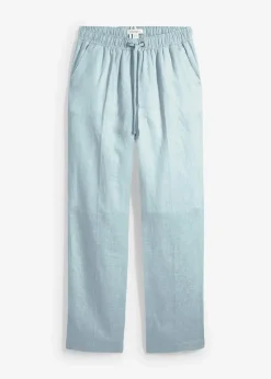 bonprix Bekleidung·Kleider|Premium|Hose aus reinem Leinen eisblau
