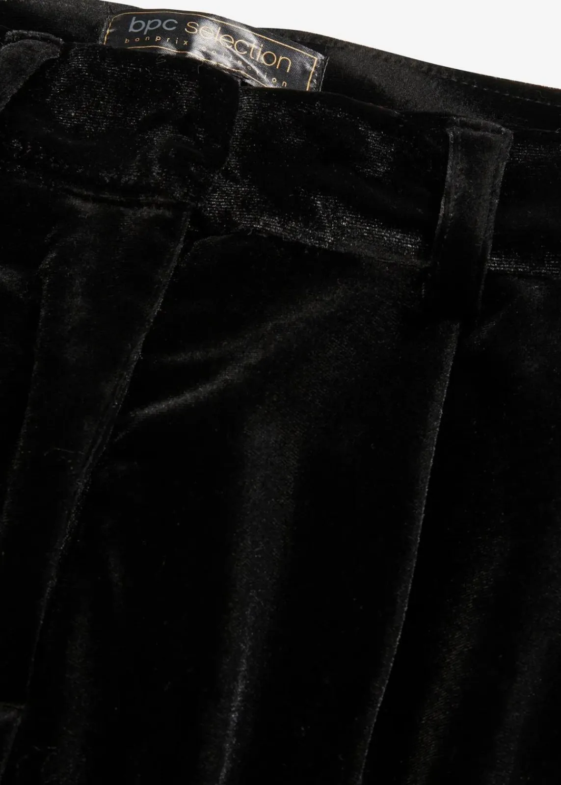 bonprix Hosen|Zweiteiler & Sets|Hose aus softem Samt schwarz