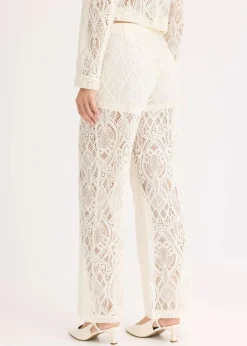 bonprix Hosen|Hose aus Spitze creme