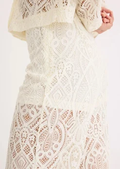 bonprix Hosen|Hose aus Spitze creme