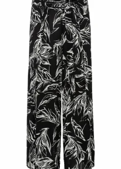 bonprix Bekleidung·Kleider|Hosen|Hose aus strukturierter Viskose schwarz / weiss floral