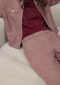 bonprix Bekleidung·Kleider|Premium|Hose aus weichem Woll-Mix mandelbeige/dunkelbraun kariert