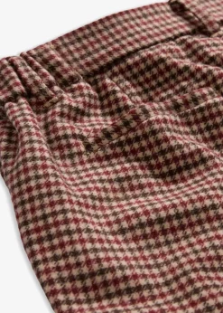 bonprix Bekleidung·Kleider|Premium|Hose aus weichem Woll-Mix mandelbeige/dunkelbraun kariert