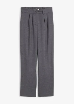 bonprix Bekleidung·Kleider|Hosen|Hose in Barrel-Form aus softem Viskose-Mix anthrazit meliert