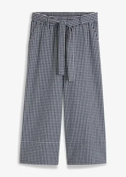 bonprix Bekleidung·Kleider|Hosen|Hose in Vichy-Karo dunkelblau/wollweiß kariert