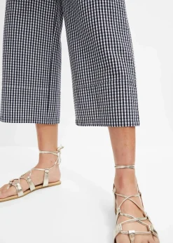 bonprix Bekleidung·Kleider|Hosen|Hose in Vichy-Karo dunkelblau/wollweiß kariert