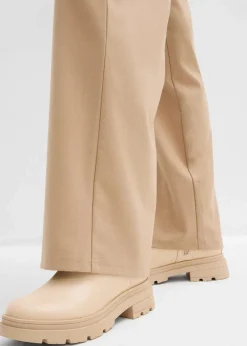 bonprix Hosen|Bekleidung·Kleider|Hose in Wolloptik mit Bequembund hellkhaki