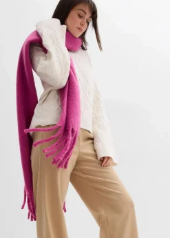 bonprix Hosen|Bekleidung·Kleider|Hose in Wolloptik mit Bequembund hellkhaki