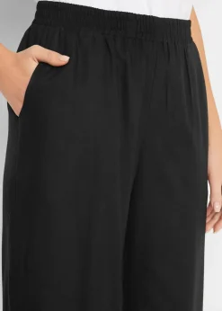 bonprix Bekleidung·Kleider|Hosen|3/4-Hose mit Bequembund aus Viskose schwarz