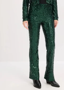 Hose mit Pailletten|bonprix Clearance