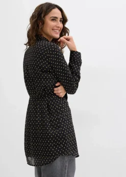 bonprix Bekleidung·Blazer|Umstandsmode|2-in-1 Bluse für die Schwangerschaft und danach aus Chiffon schwarz/gold