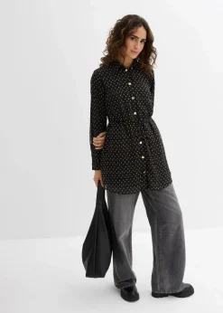 bonprix Bekleidung·Blazer|Umstandsmode|2-in-1 Bluse für die Schwangerschaft und danach aus Chiffon schwarz/gold